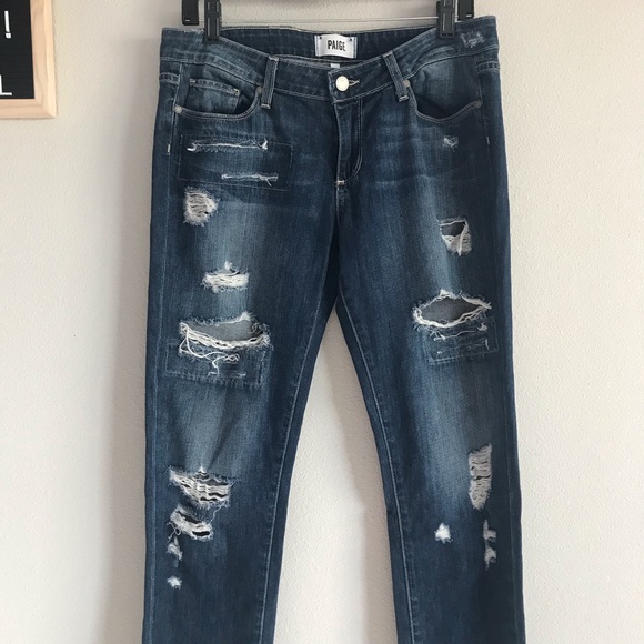 PAIGE Denim - PAIGE JIMMY JIMMY SKINNY DISTRESSED JEANS